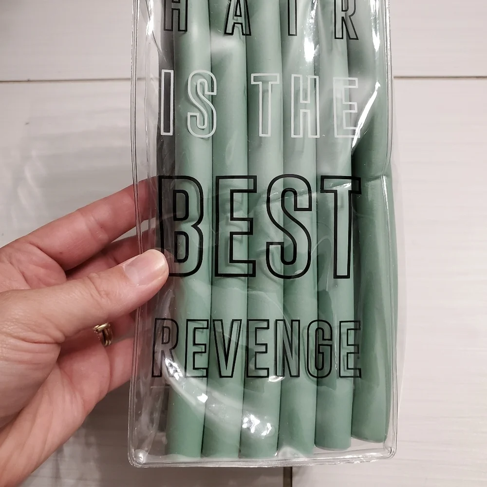 Beauty Concepts 12 Hair Rods Heat Less Curling Tools Mint Green Hair Curl New
